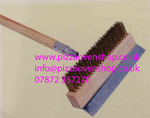 Pizza Oven Brush with brass bristles